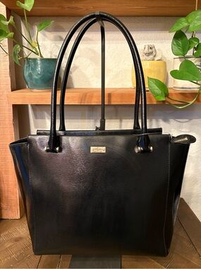 Kate Spade Bixby Place Medium Black Patent Leather Tote